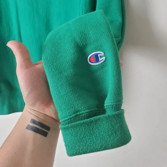 Champion Reverse Weave Green Men's Sweater Size Small Crewneck - Picture 3 of 11